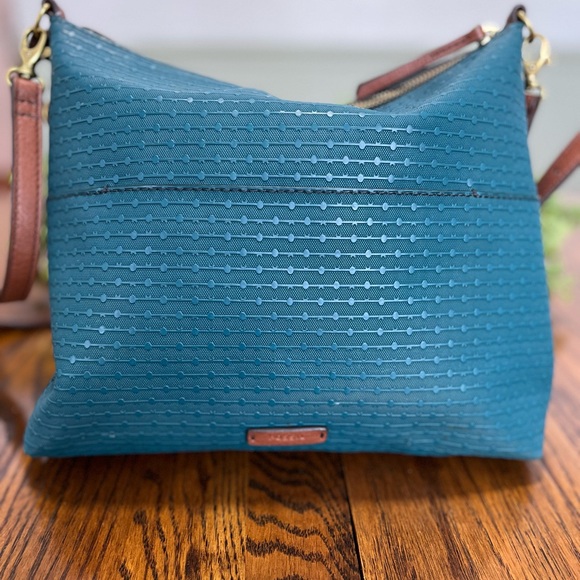 Fossil 1954 Blue Synthetic And Leather Crossbody Purse - Picture 3 of 12